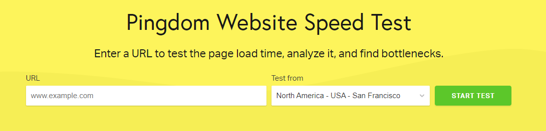 Pingdom - Top Free Website Speed Test Tools