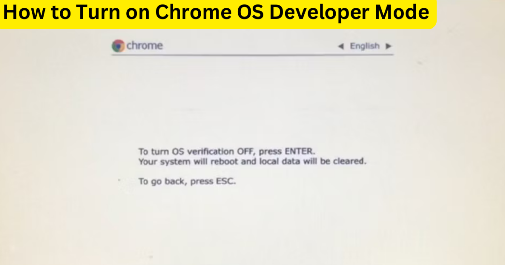 How to Turn on Chrome OS Developer Mode
