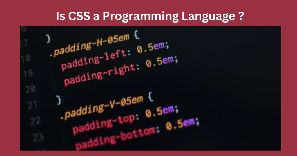 Is CSS a Programming Language