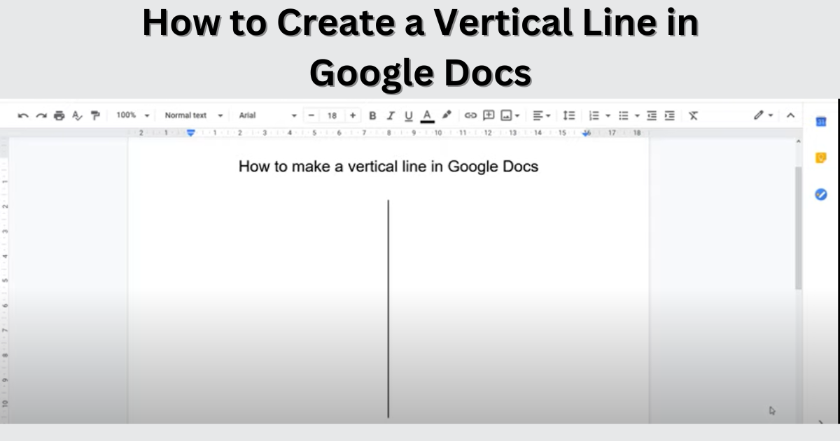 How to Create a Vertical Line in Google Docs